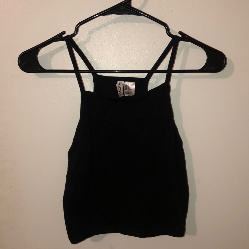 Black Halter Crop Top
